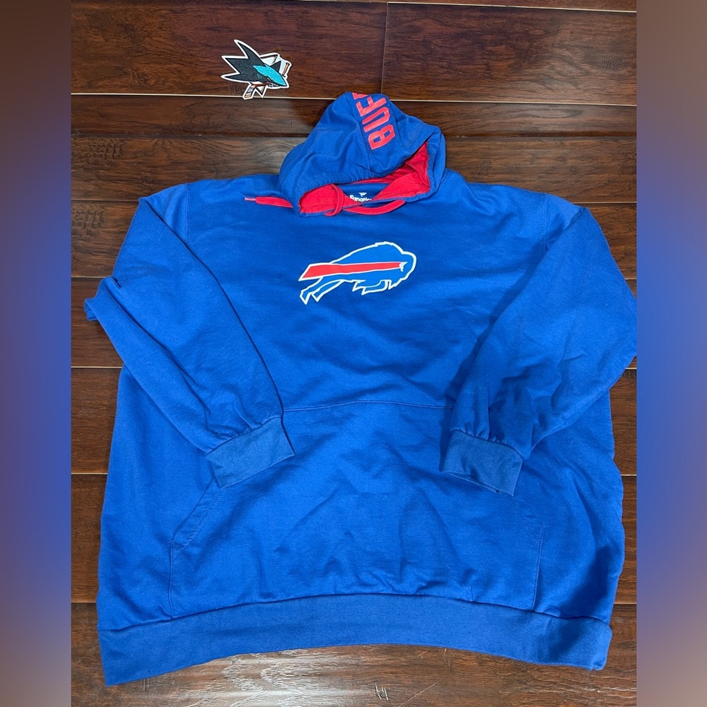 Buffalo Bills Hoodie Men’s 3XLT Fanatics Blue Sweatshirt NFL Pullover Used